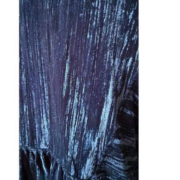 natural life Mini Dress in Blue Crushed Velvet Size XS/ Small - Picture 5 of 7